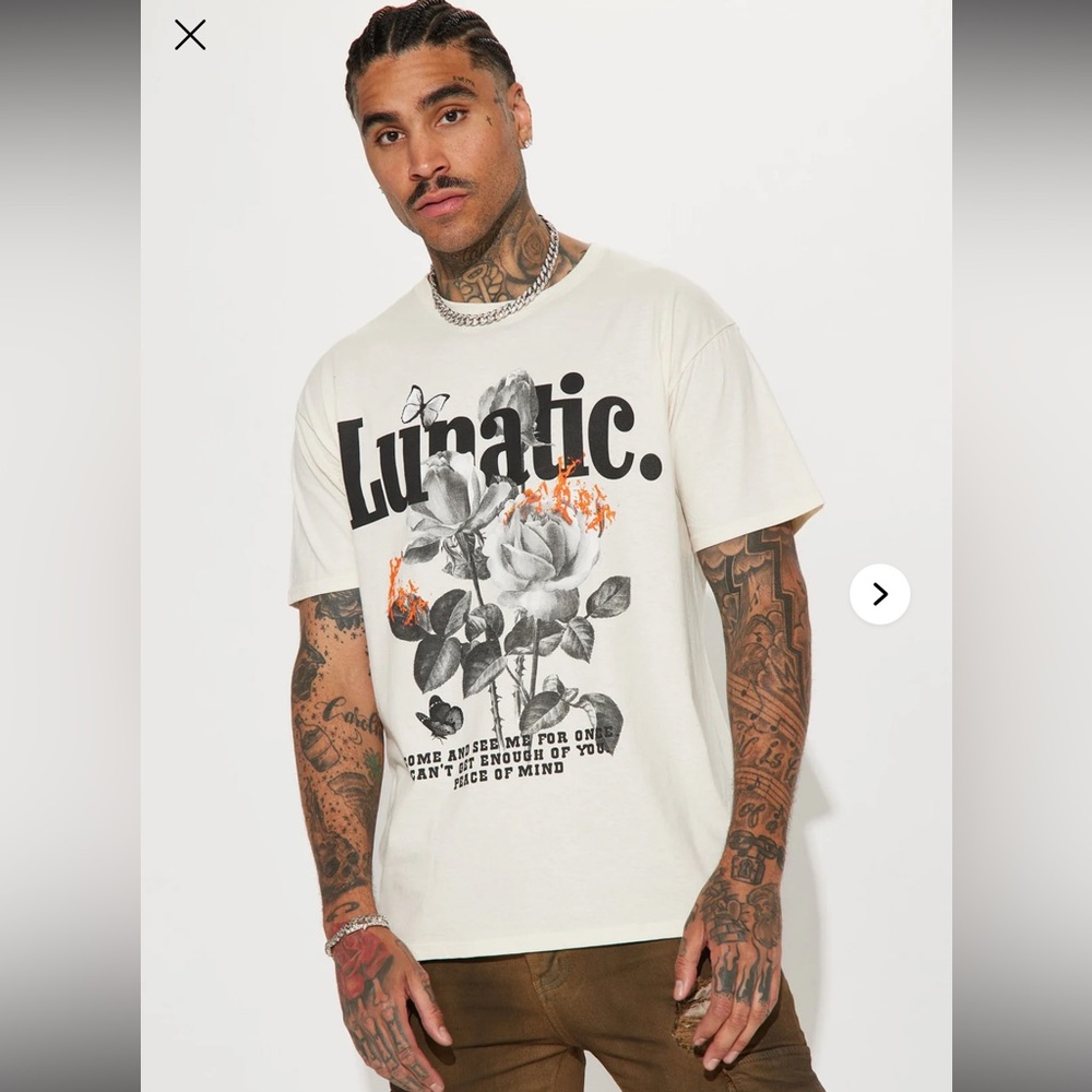 Fashion Nova Mens Lunatic Tshirt